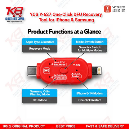 YCS Y-627 One-Click DFU Recovery Tool for iPhone & Samsung