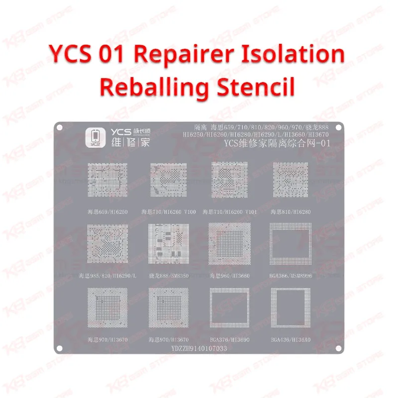 YCS 01 Repairer Isolation Reballing Stencil