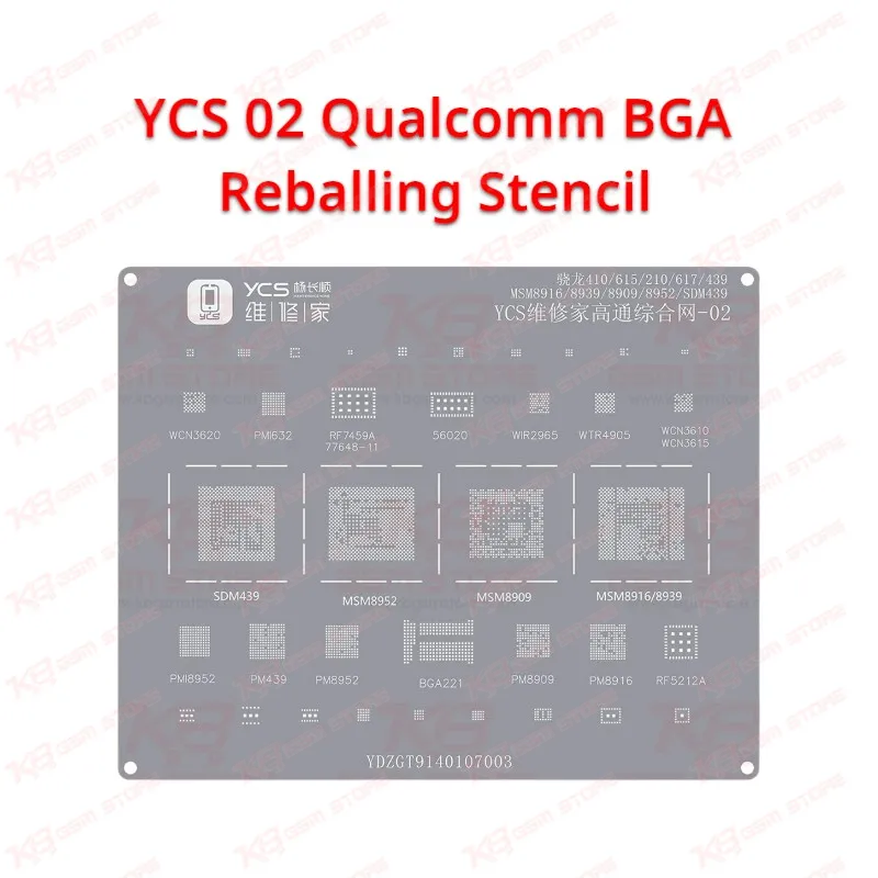 YCS 02 Qualcomm BGA Reballing Stencil