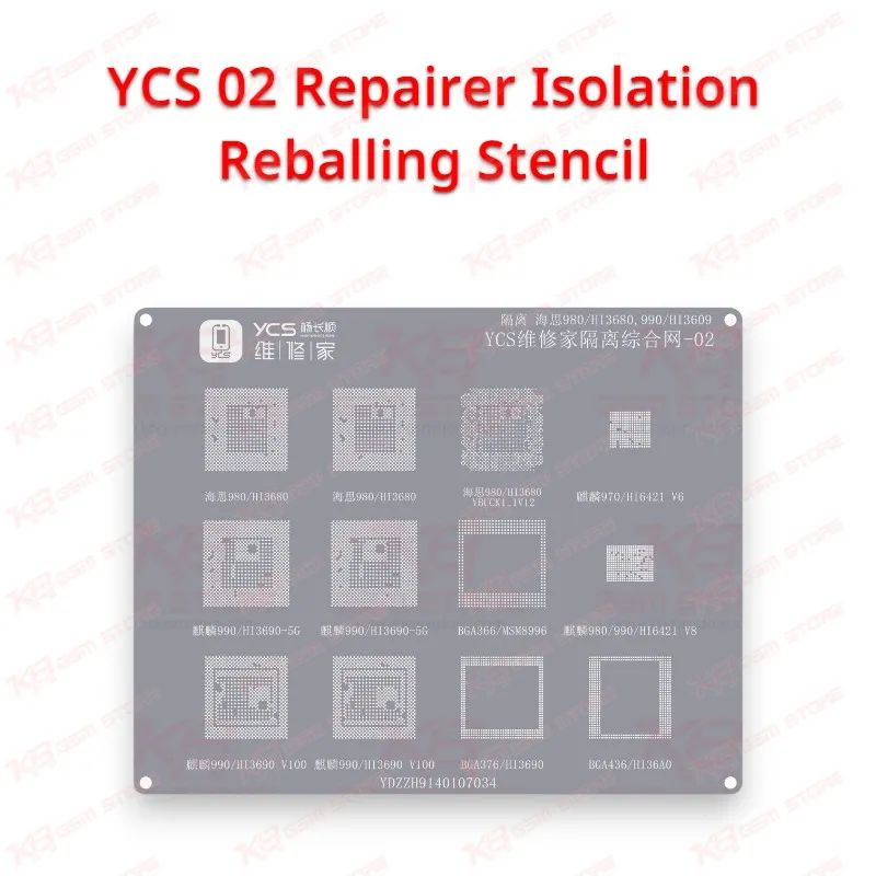 YCS 02 Repairer Isolation Reballing Stencil