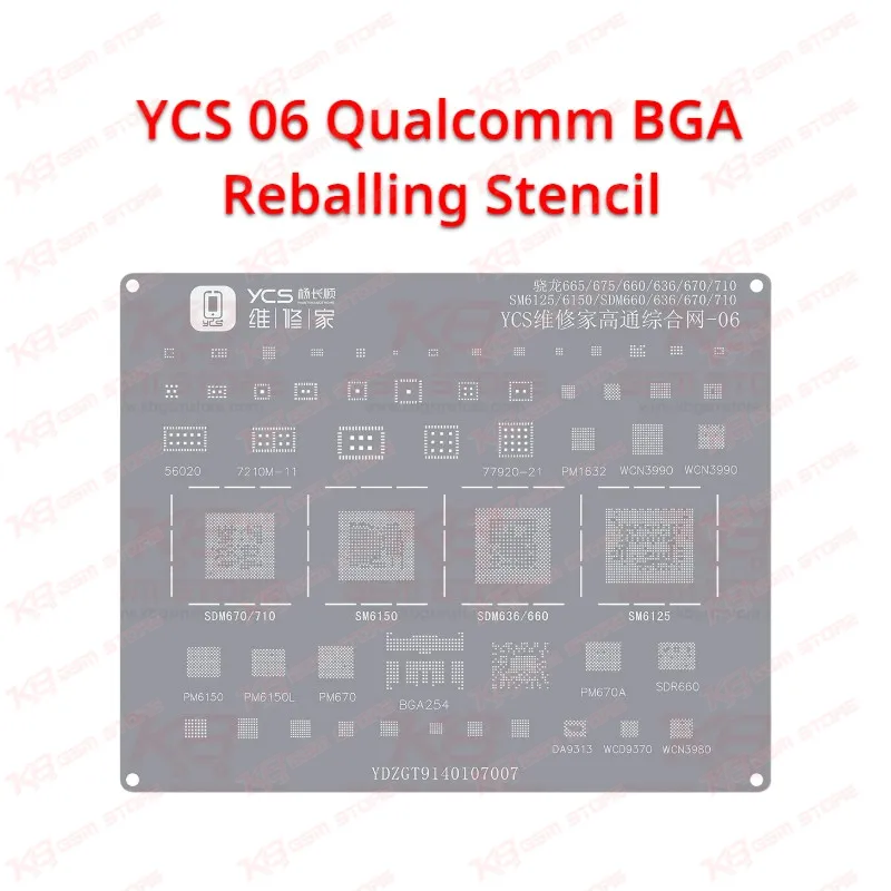 YCS 06 Qualcomm BGA Reballing Stencil