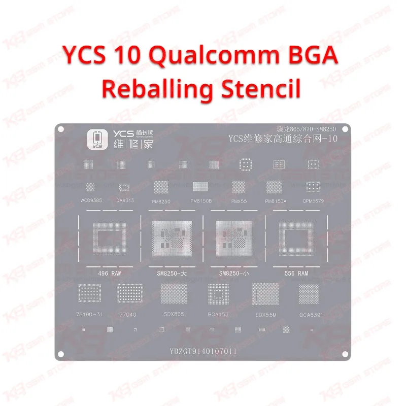 YCS 10 Qualcomm BGA Reballing Stencil