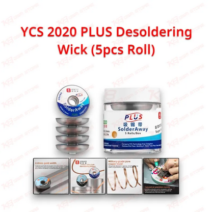 YCS 2020 PLUS Desoldering Wick (5pcs Roll)