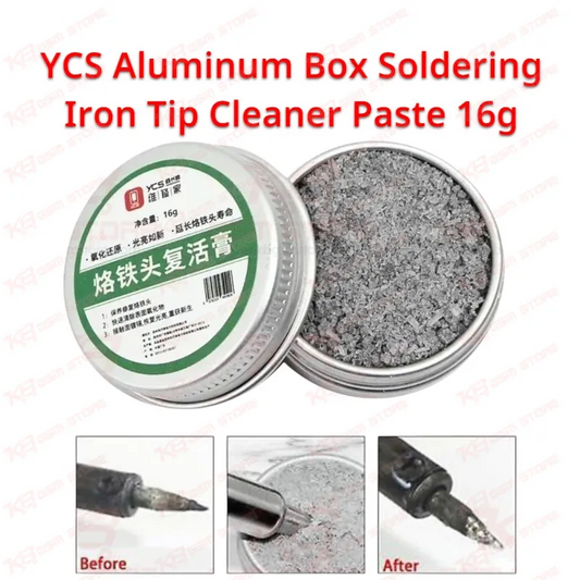 YCS Aluminum Box Soldering Iron Tip Cleaner Paste 16g