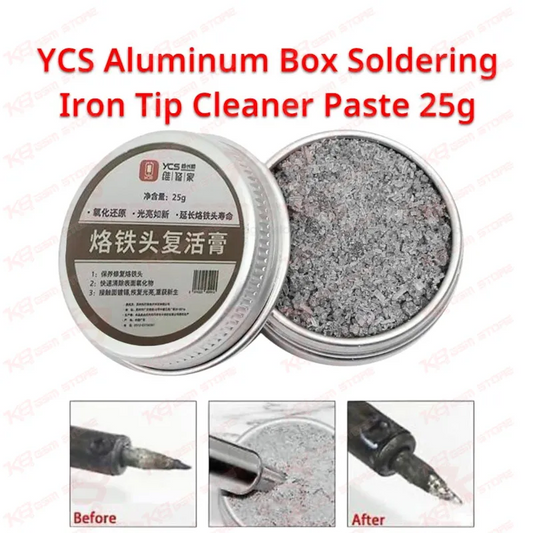 YCS Aluminum Box Soldering Iron Tip Cleaner Paste 25g