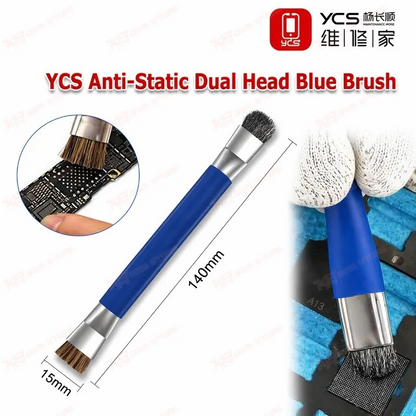 YCS Anti-Static Dual Head Blue Brush