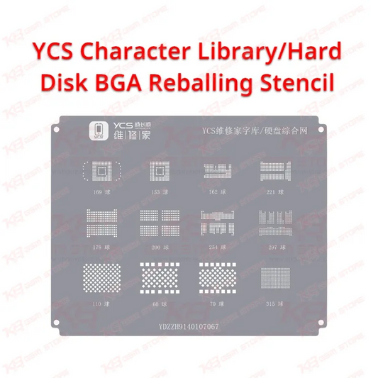 YCS Character Library/Hard Disk BGA Reballing Stencil
