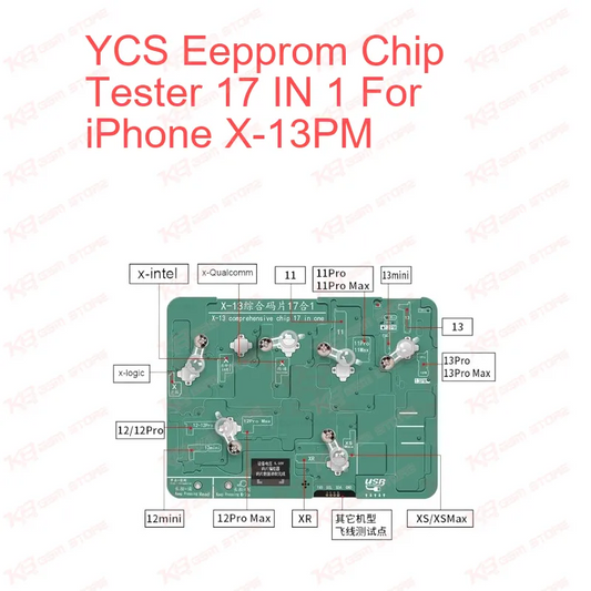 YCS Eepprom Chip Tester 17 IN 1 For iPhone X-13PM
