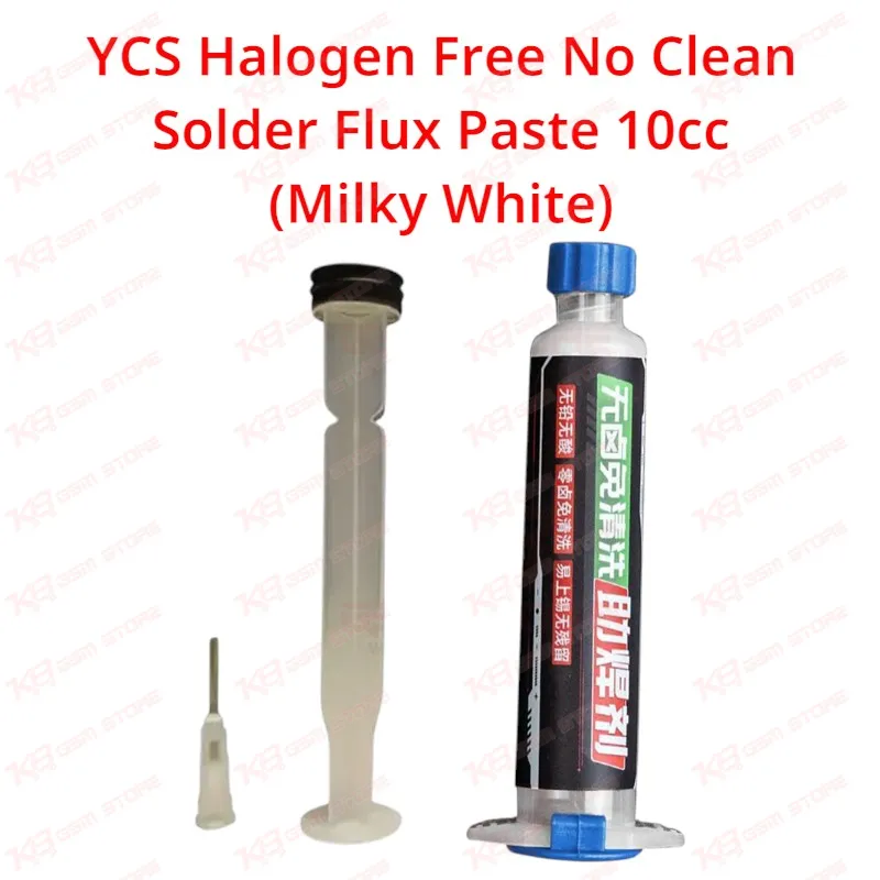 YCS Halogen Free No Clean Solder Flux Paste 10cc (Milky White)