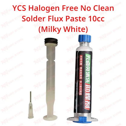 YCS Halogen Free No Clean Solder Flux Paste 10cc (Milky White)