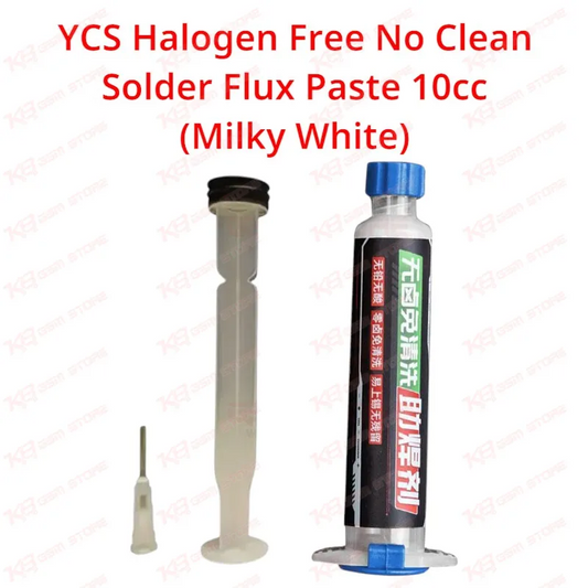 YCS Halogen Free No Clean Solder Flux Paste 10cc (Milky White)