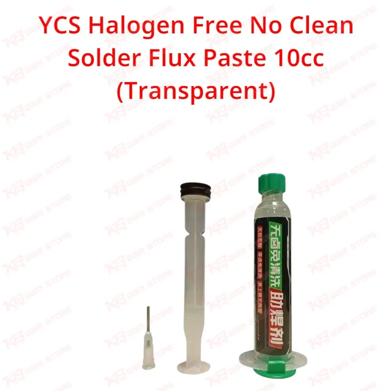 YCS Halogen Free No Clean Solder Flux Paste 10cc (Transparent)