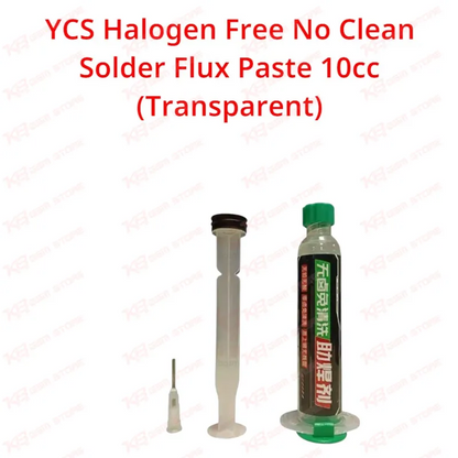 YCS Halogen Free No Clean Solder Flux Paste 10cc (Transparent)