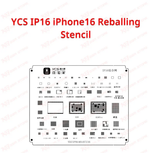 YCS IP16 iPhone16 Reballing Stencil