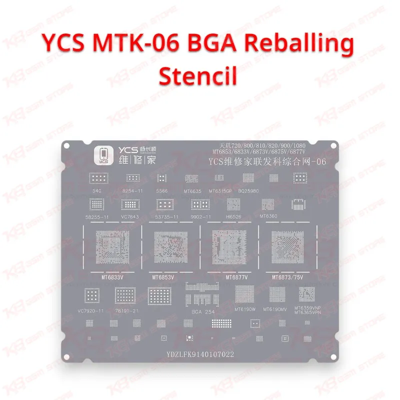 YCS MTK-06 BGA Reballing Stencil