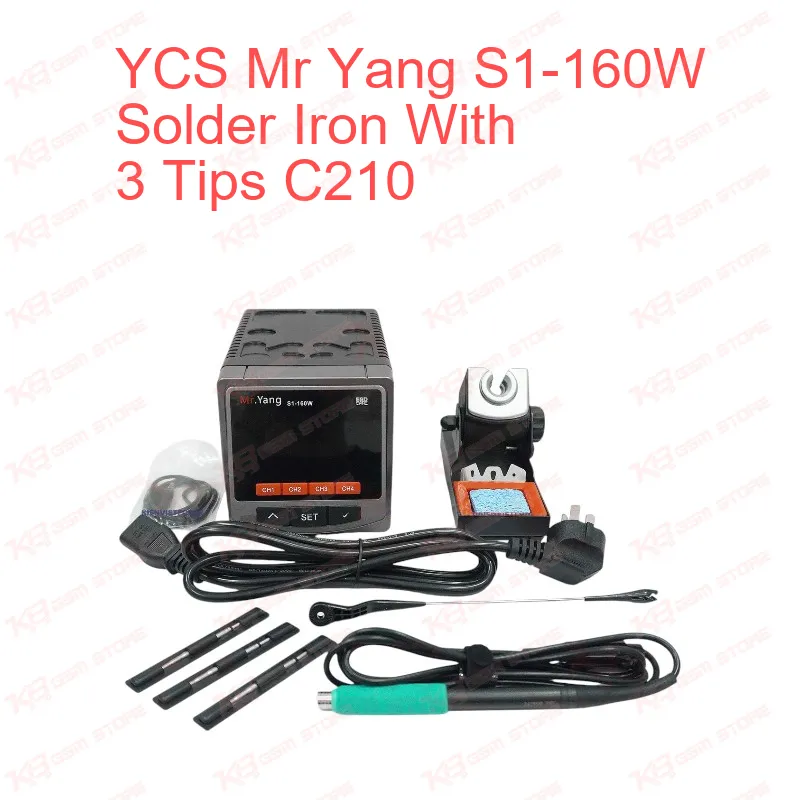 YCS Mr Yang S1-160W Solder Iron With 3 Tips C210