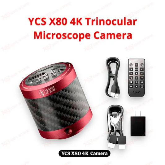YCS X80 4K Trinocular Microscope Camera