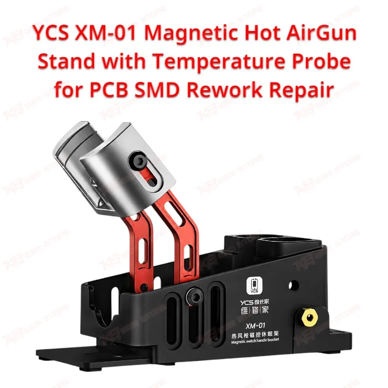 YCS XM-01 Magnetic Hot Air Gun Stand with Temperature Probe for PCB SMD Rework
