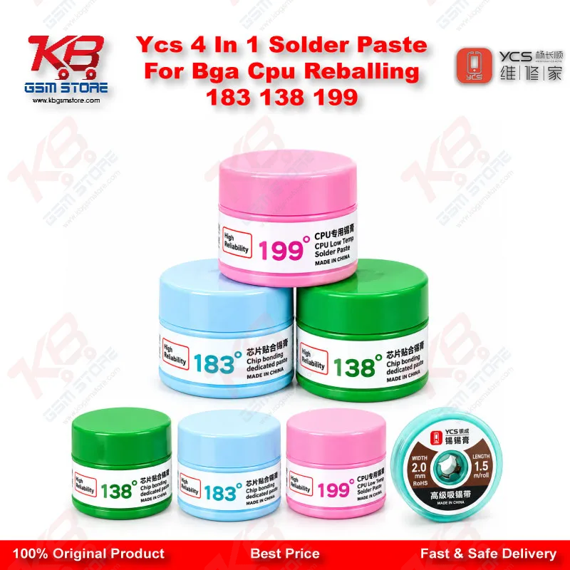 Ycs 4 In 1 Solder Paste For Bga Cpu Reballing 183 138 199