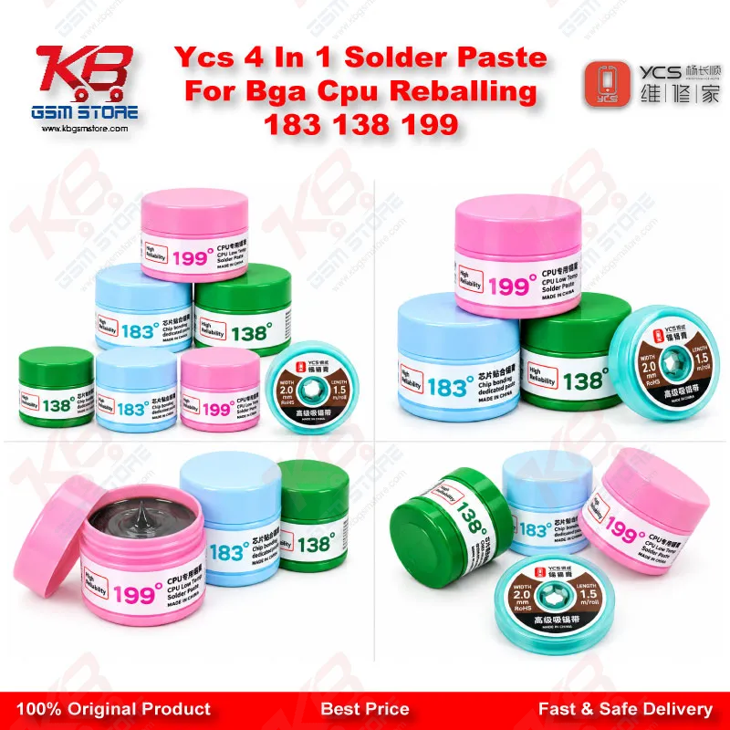 Ycs 4 In 1 Solder Paste For Bga Cpu Reballing 183 138 199