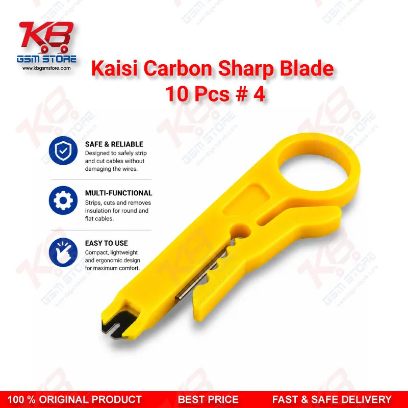 Yellow Mini Wire Cable Cutter & Stripper Plier – Compact Punch-Down Tool for Repair Benches