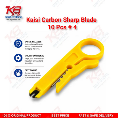 Yellow Mini Wire Cable Cutter & Stripper Plier – Compact Punch-Down Tool for Repair Benches