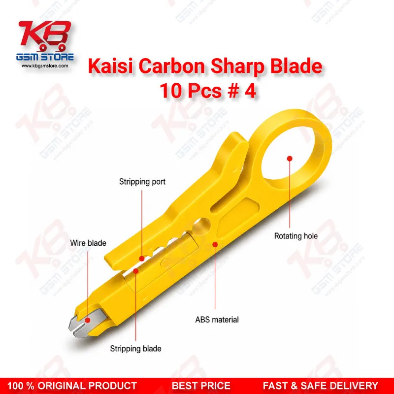 Yellow Mini Wire Cable Cutter & Stripper Plier – Compact Punch-Down Tool for Repair Benches