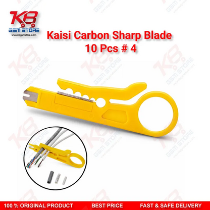 Yellow Mini Wire Cable Cutter & Stripper Plier – Compact Punch-Down Tool for Repair Benches