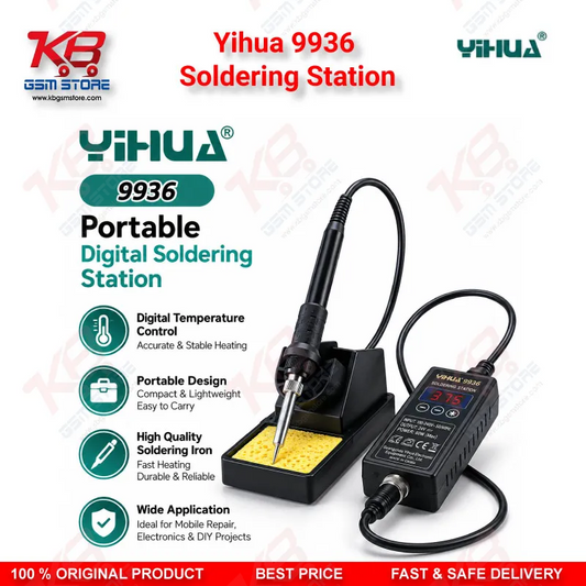 Yihua 9936 Soldering Station – 30W Portable Digital Temperature Controlled Soldering Iron Station for Mobile Repair