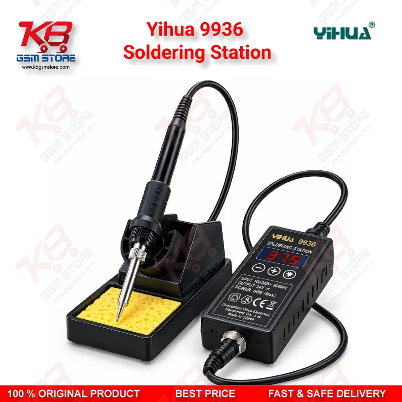 Yihua 9936 Soldering Station – 30W Portable Digital Temperature Controlled Soldering Iron Station for Mobile Repair