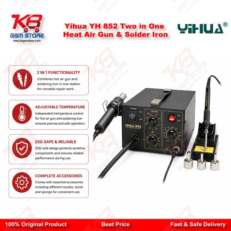 Yihua YH 852 Two in One Heat Air Gun & Solder Iron