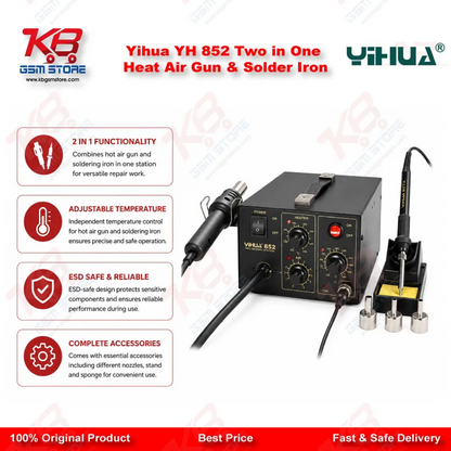 Yihua YH 852 Two in One Heat Air Gun & Solder Iron