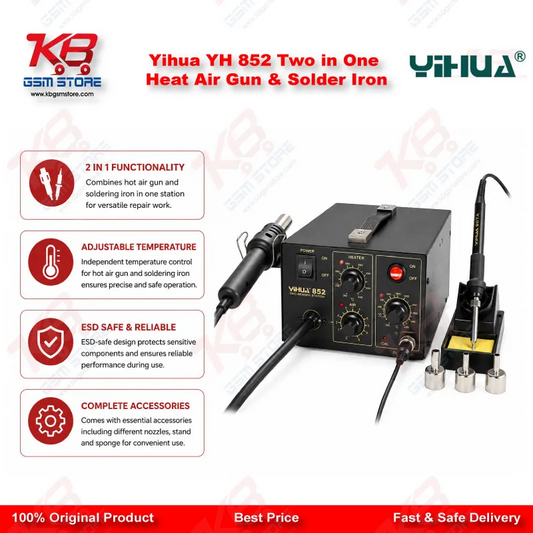 Yihua YH 852 Two in One Heat Air Gun & Solder Iron