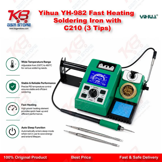 Yihua YH-982 Fast Heating Soldering Iron with C210 (3 Tips)