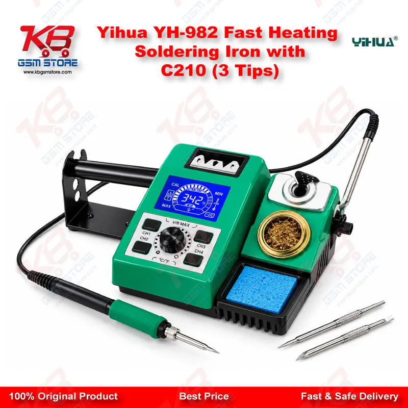 Yihua YH-982 Fast Heating Soldering Iron with C210 (3 Tips)