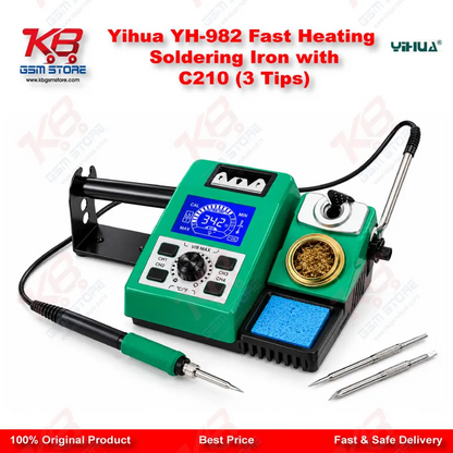 Yihua YH-982 Fast Heating Soldering Iron with C210 (3 Tips)