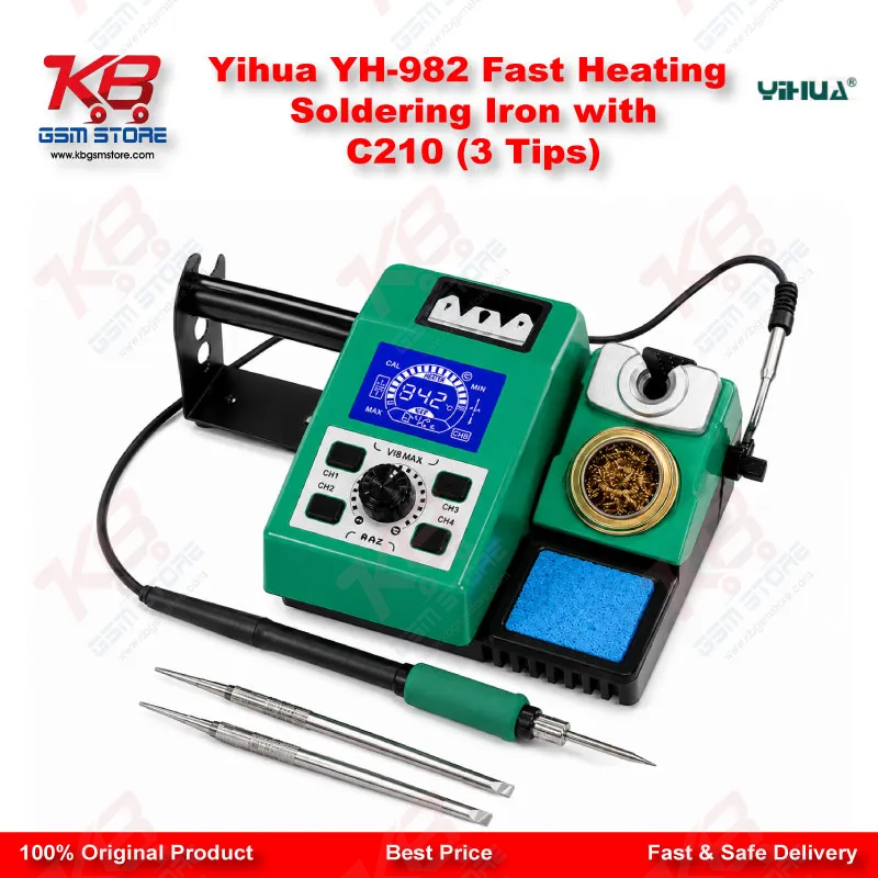 Yihua YH-982 Fast Heating Soldering Iron with C210 (3 Tips)