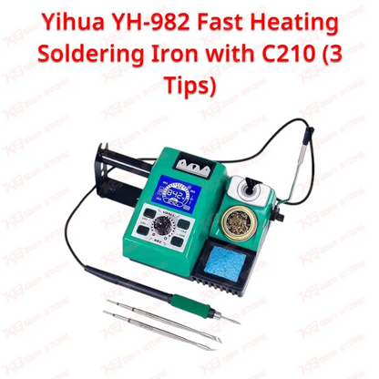 Yihua YH-982 Fast Heating Soldering Iron with C210 (3 Tips)