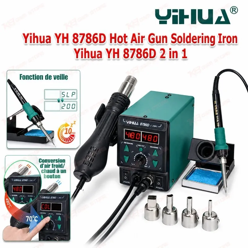 Yihua YH 8786D Hot Air Gun Soldering Iron