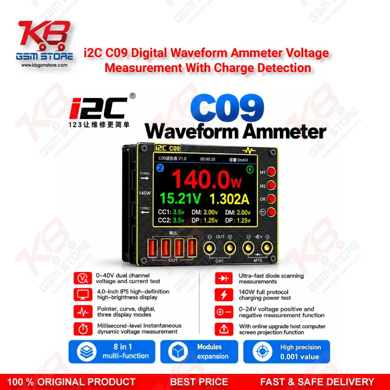 i2C C09 Digital Waveform Ammeter  Voltage Measurement With Charge Detection