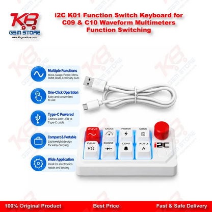 i2C K01 Function Switch Keyboard for C09 & C10 Waveform Multimeters Function Switching