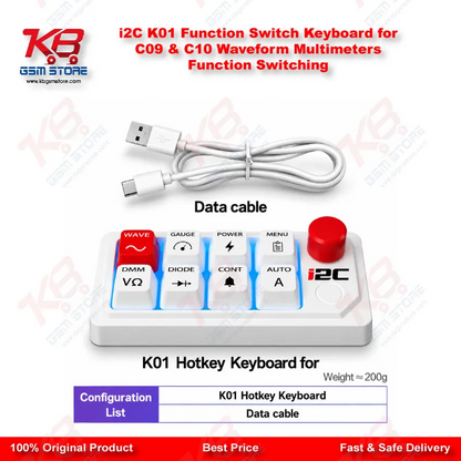 i2C K01 Function Switch Keyboard for C09 & C10 Waveform Multimeters Function Switching