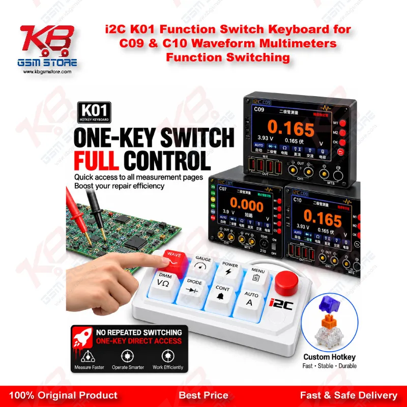 i2C K01 Function Switch Keyboard for C09 & C10 Waveform Multimeters Function Switching