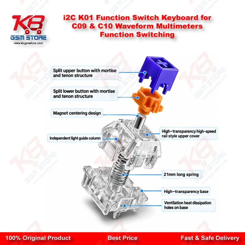 i2C K01 Function Switch Keyboard for C09 & C10 Waveform Multimeters Function Switching