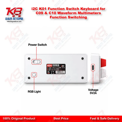i2C K01 Function Switch Keyboard for C09 & C10 Waveform Multimeters Function Switching