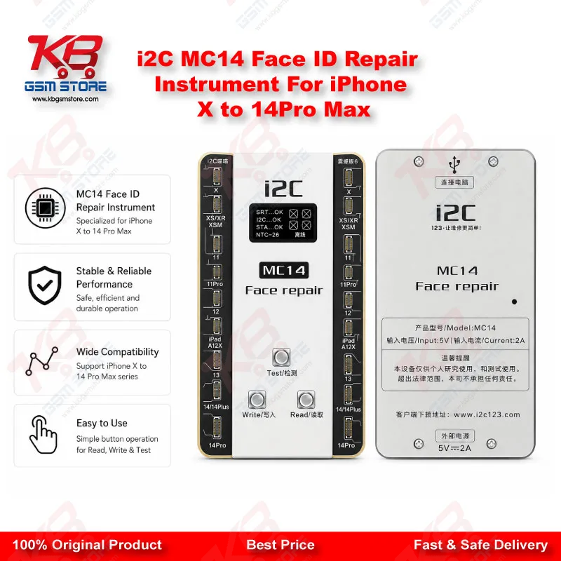 i2C MC14 Face ID Repair Instrument For iPhone X to 14Pro Max