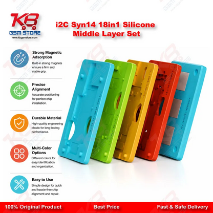i2C Syn14 18in1 Universal Silicone Middle Layer Tin Planting Platform for iPhone X to 14 Pro Max