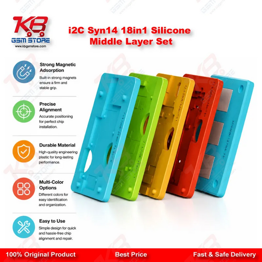 i2C Syn14 18in1 Universal Silicone Middle Layer Tin Planting Platform for iPhone X to 14 Pro Max
