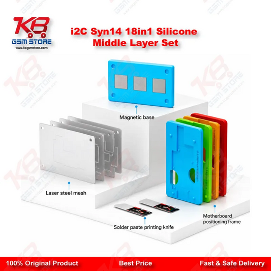 i2C Syn14 18in1 Universal Silicone Middle Layer Tin Planting Platform for iPhone X to 14 Pro Max