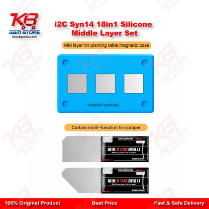 i2C Syn14 18in1 Universal Silicone Middle Layer Tin Planting Platform for iPhone X to 14 Pro Max